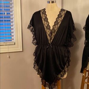 Coquette vintage black Lingerie with lace ladies size M